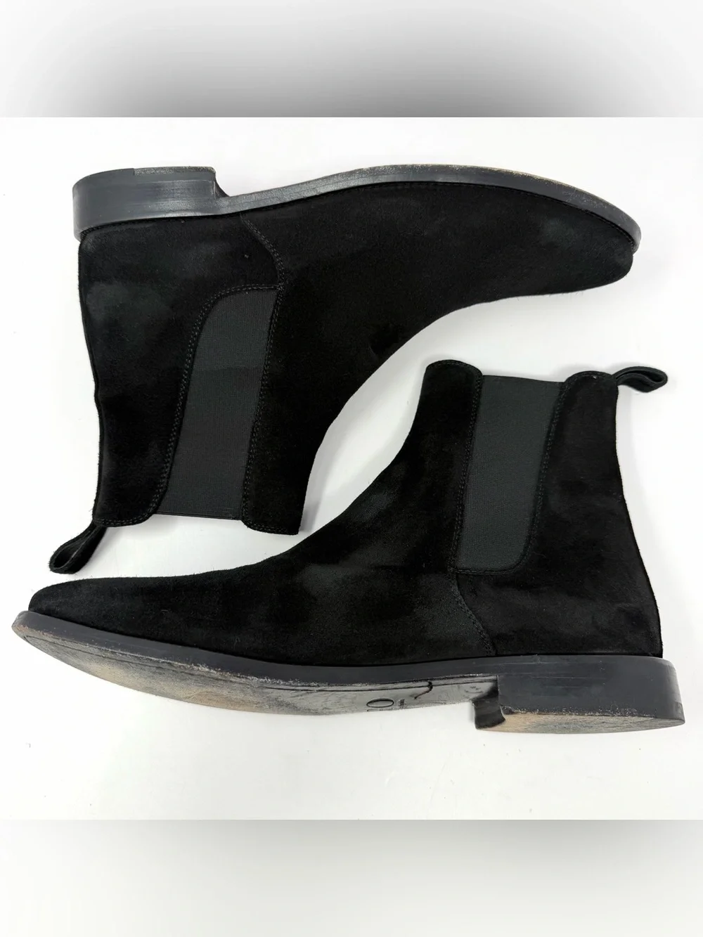 Oro Men's Black Suede Chelsea Boots Made in Spain